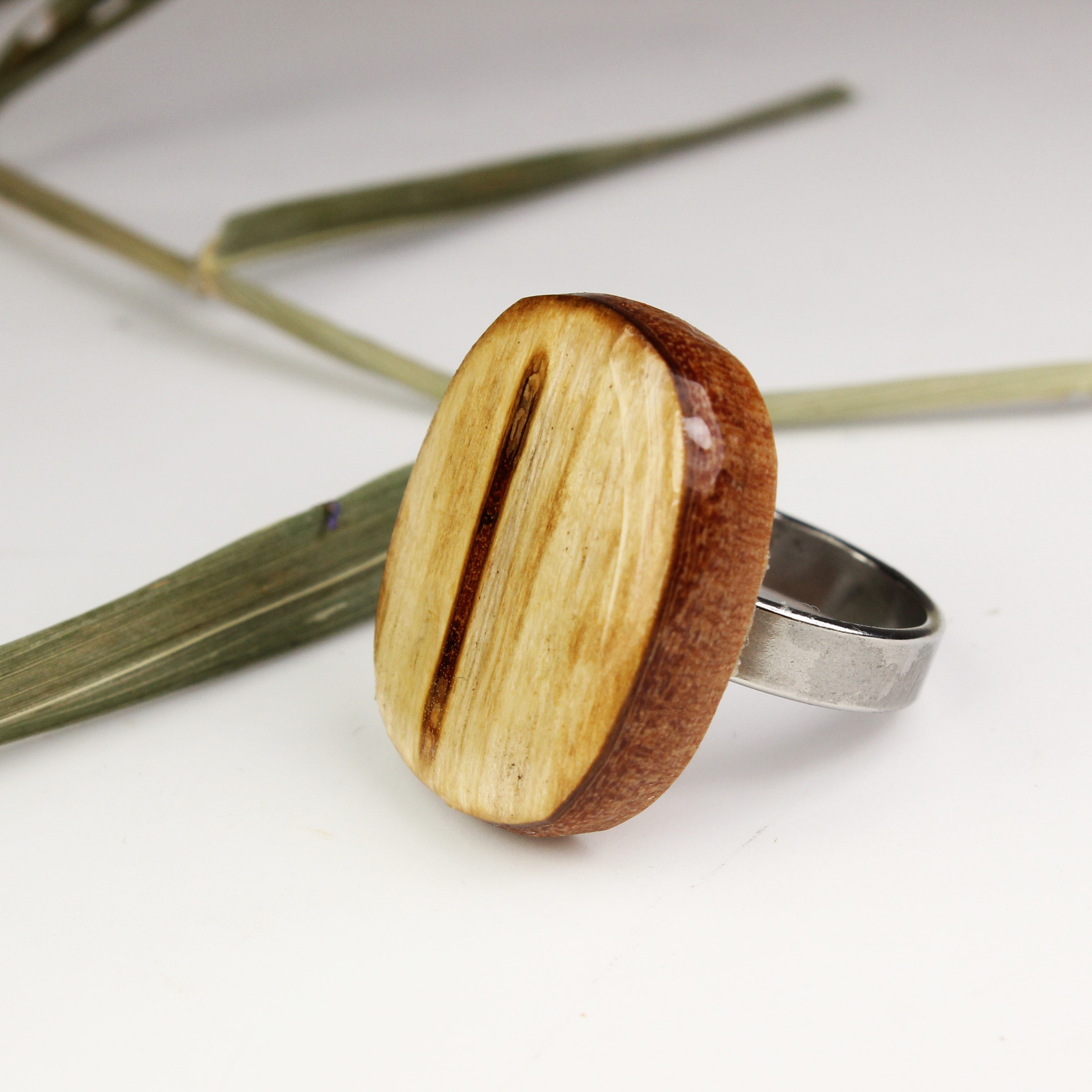 Yellow birch bark ring
