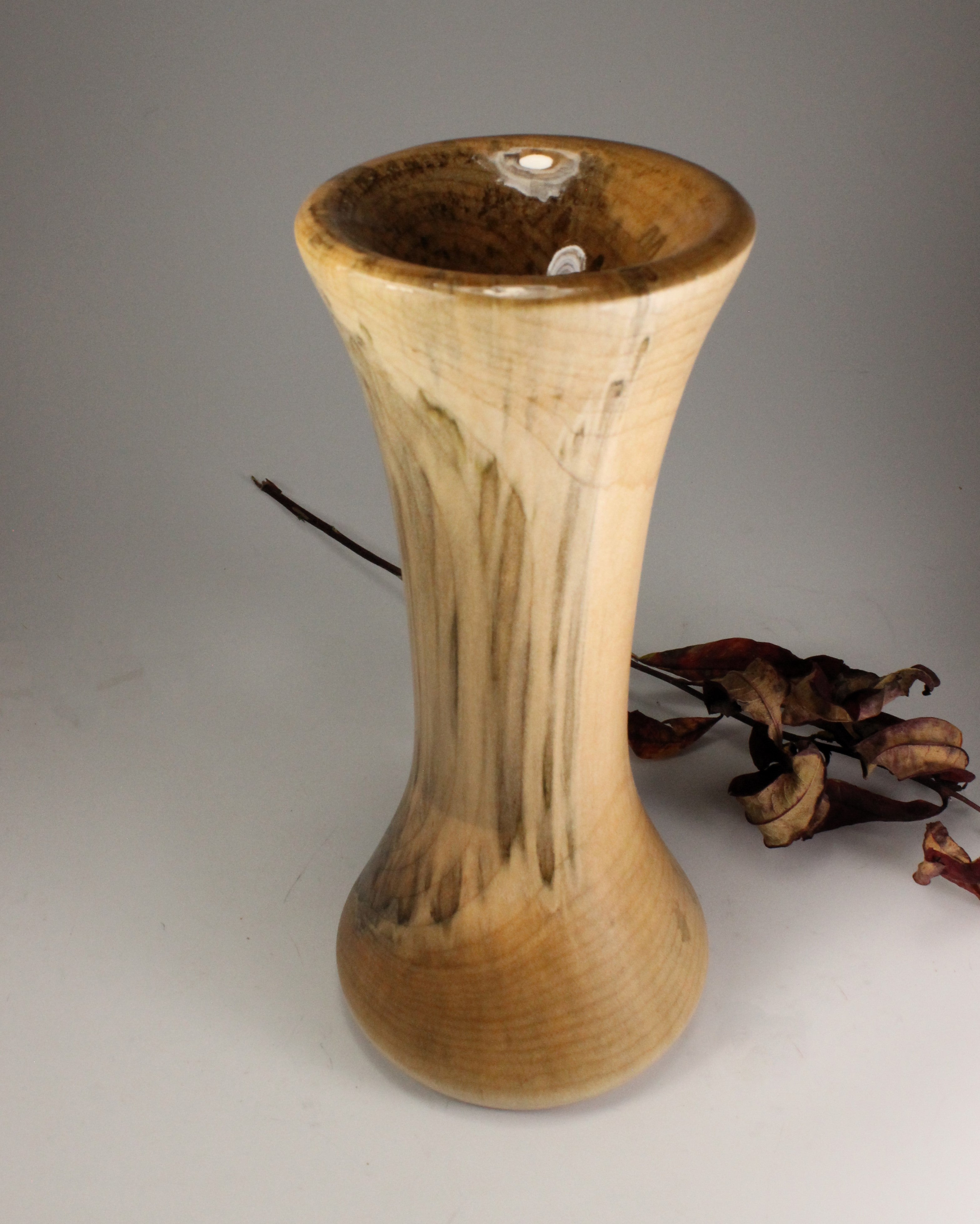 Maple wood vase