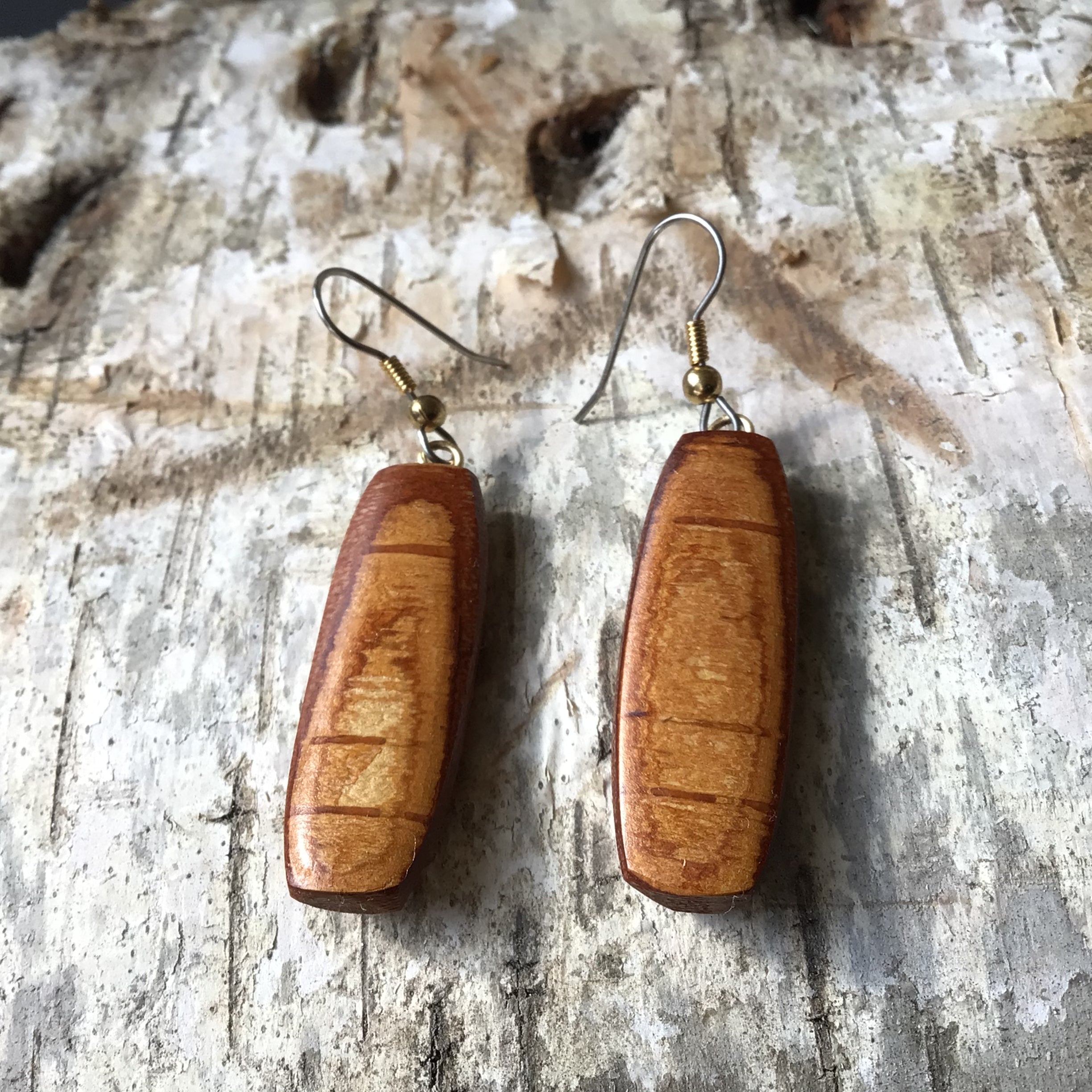 Birch bark earrings