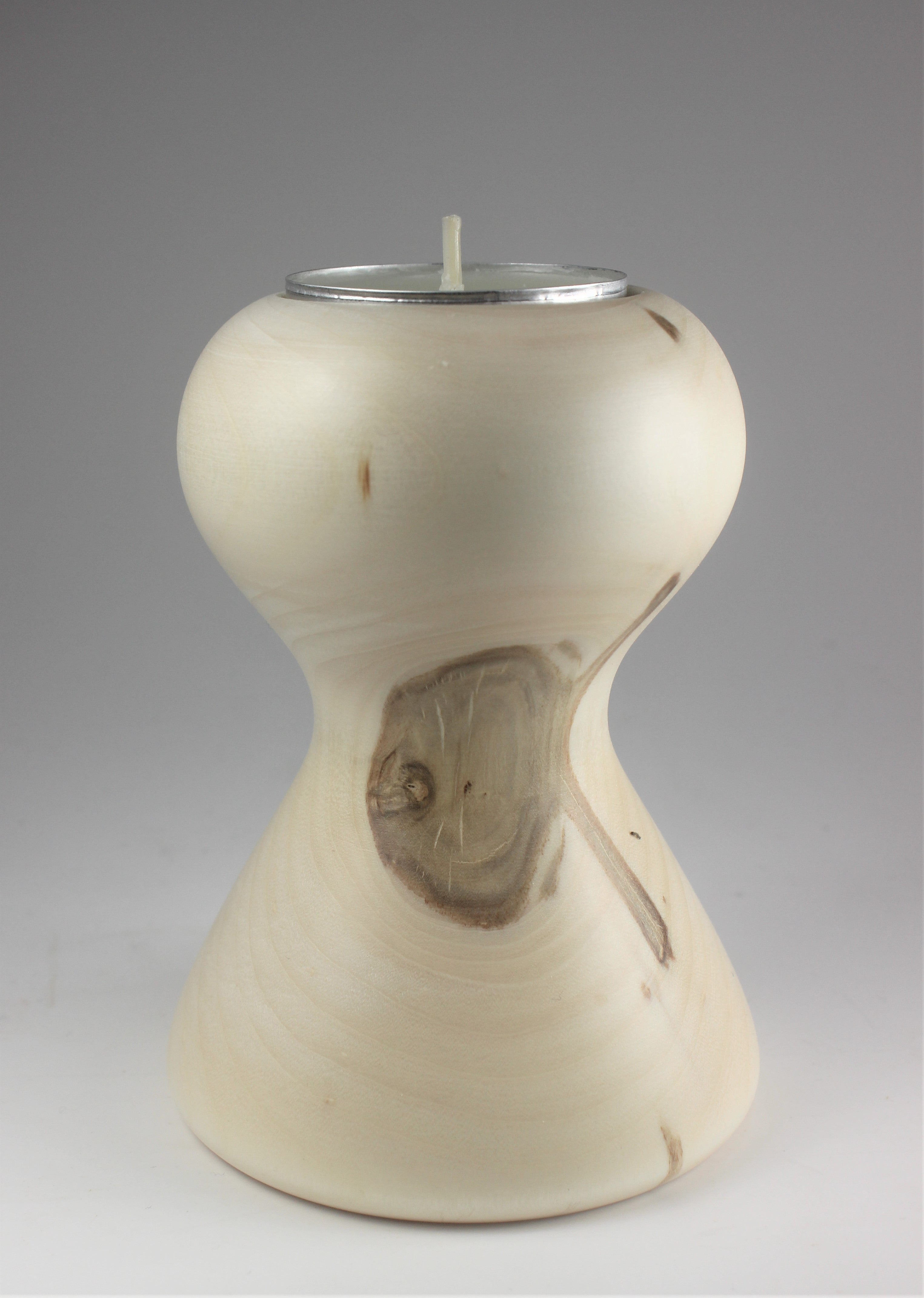Poplar wood candlestick