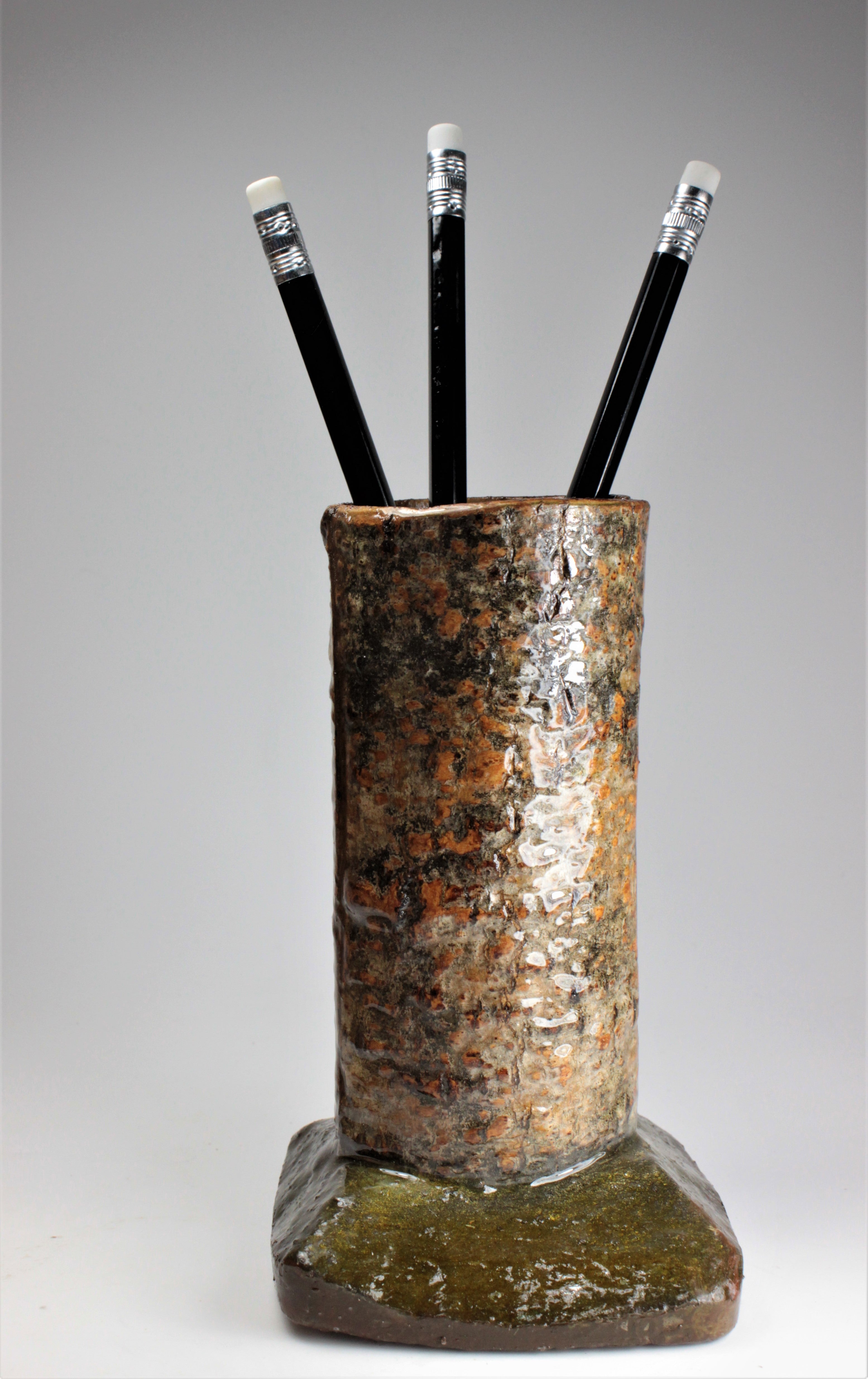 Aspen bark pencil pot