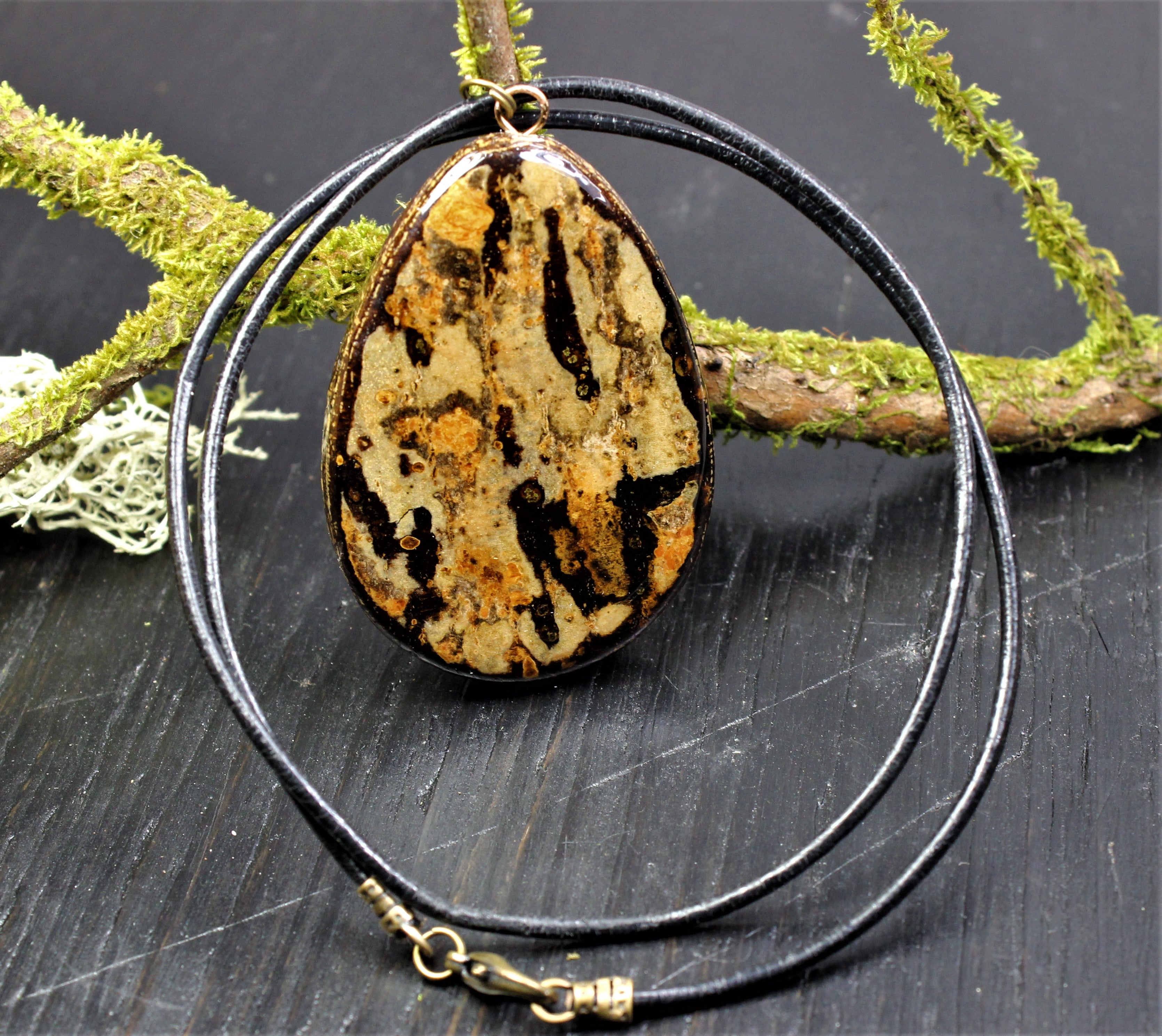 Aspen bark jewelry set