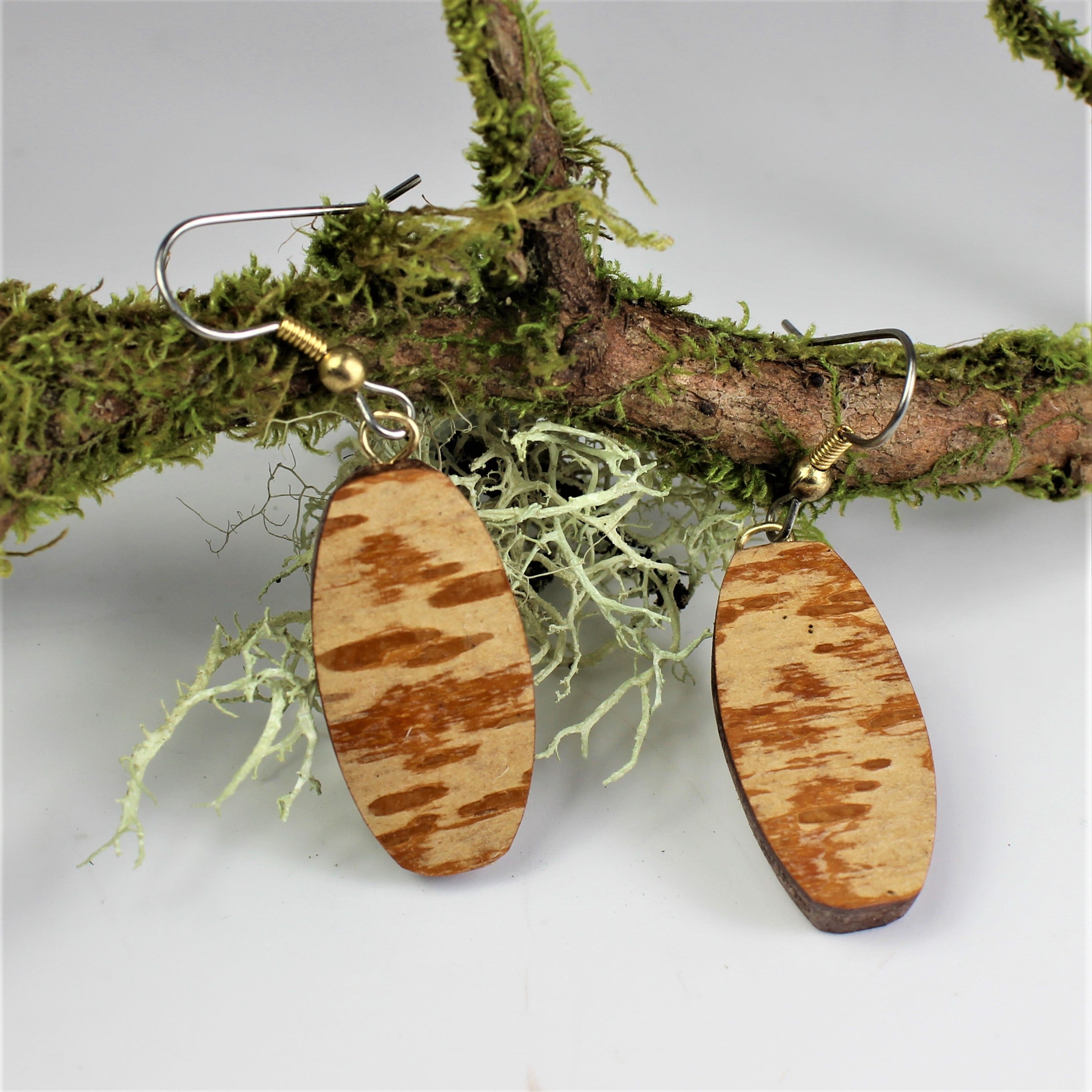 Birch bark earrings